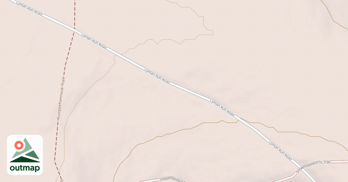 Map of Susquehannock State Forest Snowmobile Trails