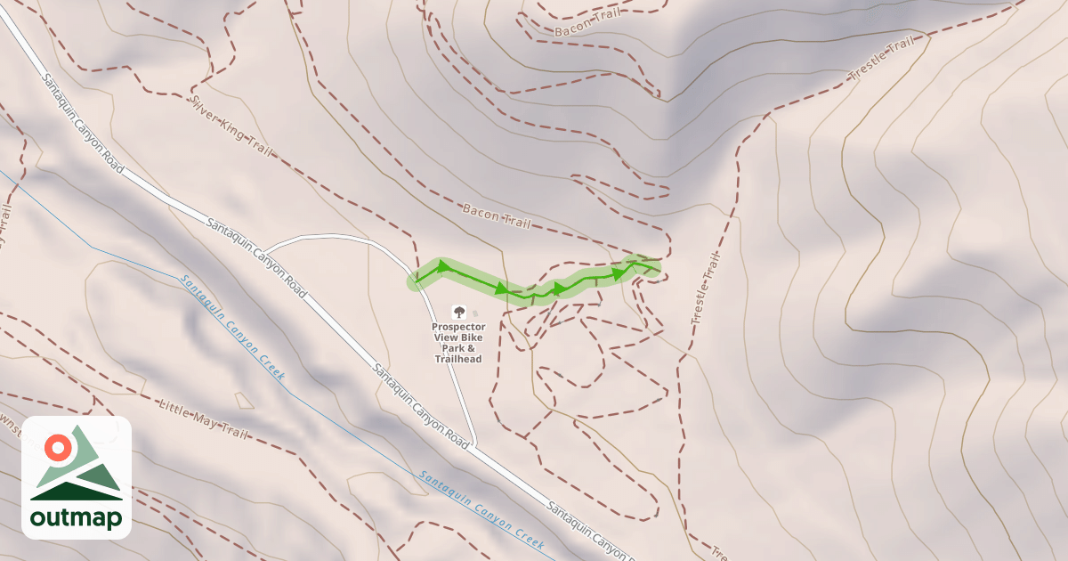 Map of Uphill Return Trail