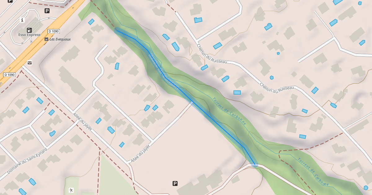Map preview of Sentier de Corbonne