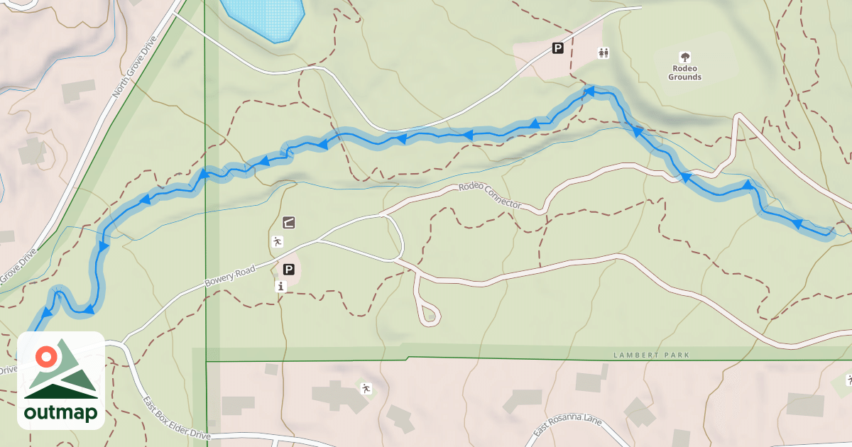 Map of Rodeo Down Trail