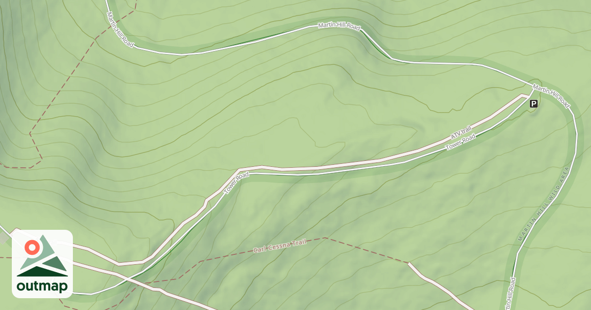 Map of Martin Hill Snowmobile Trails