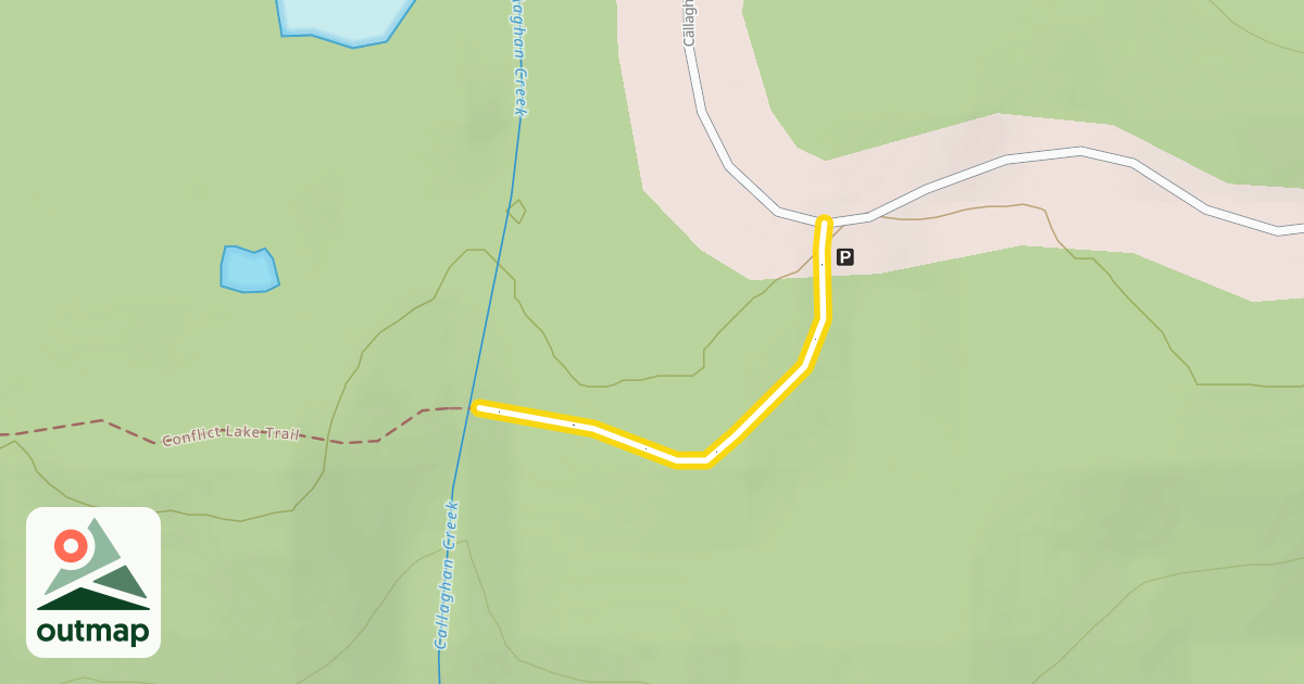 Map of Conflict Lake Trail