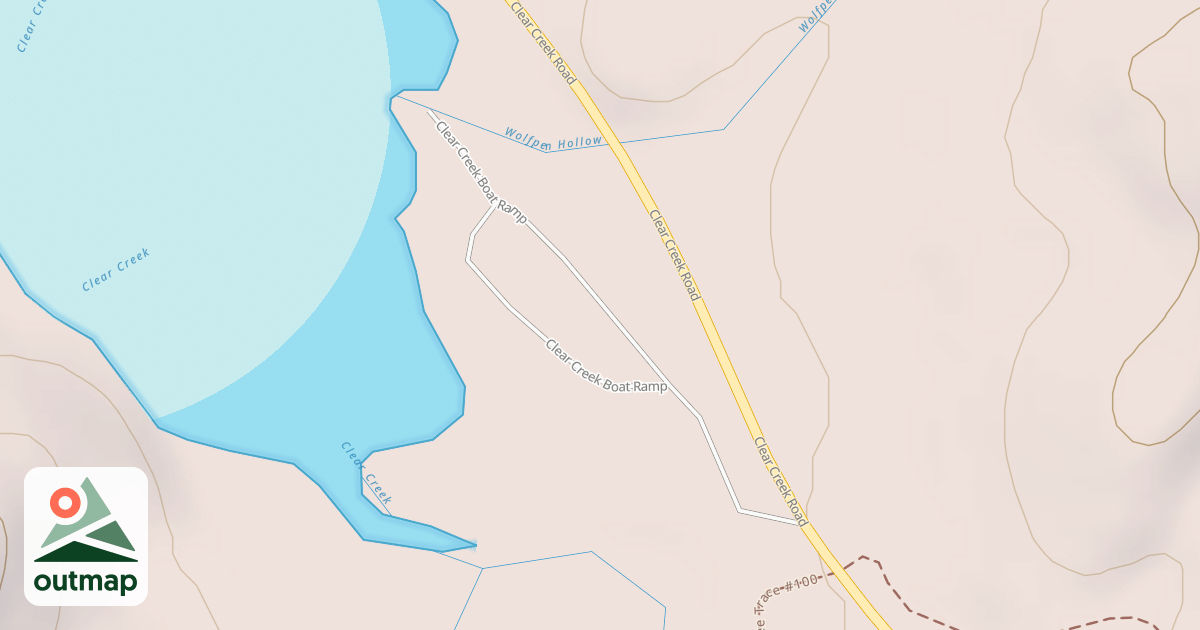 Map of CLEAR CREEK BOAT RAMP