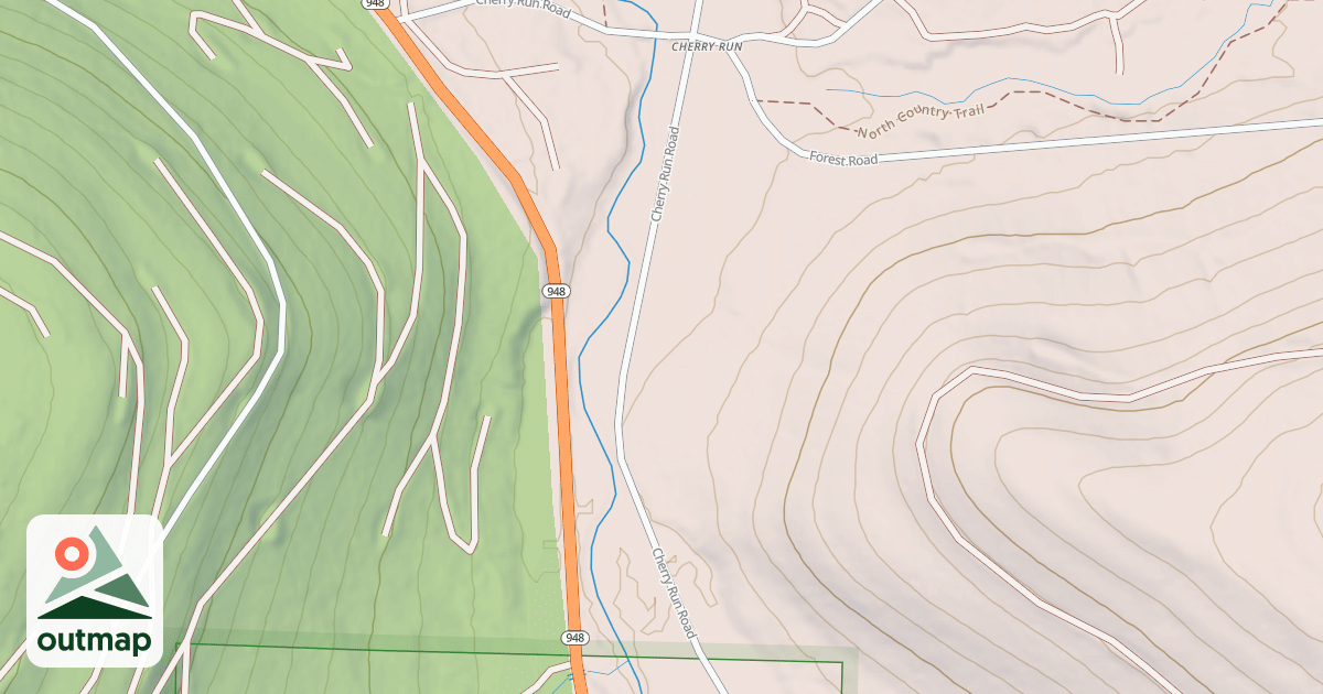 Map of CHERRY RUN - A