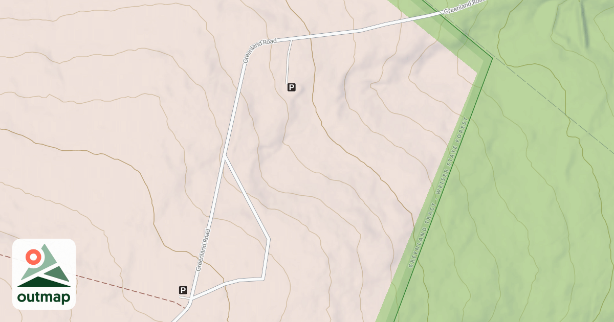 Map of Haldeman & Greenland Tracts - Snowmobile Trails