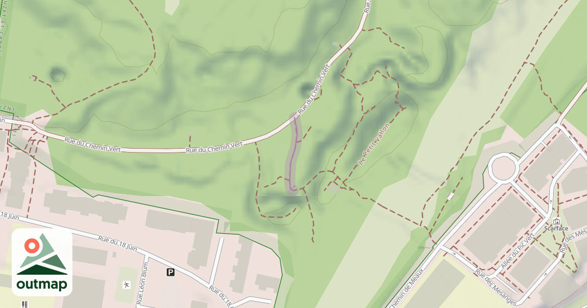 Map of Chemin de la Haute Carrière