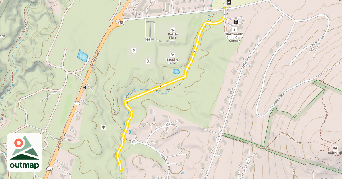 Map of Girl Brook Trail