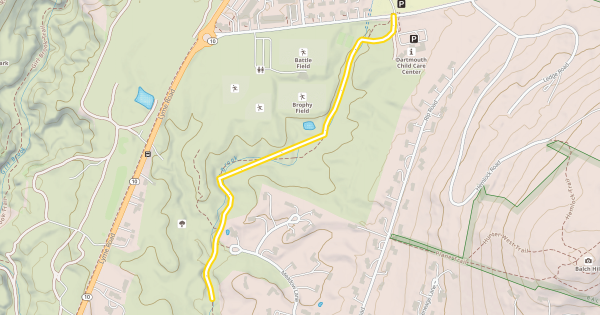 Map preview of Girl Brook Trail