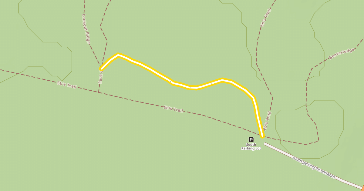 Map preview of Access to South Hut