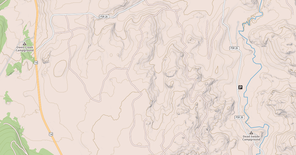 Map preview of USFS Motor Vehicle Use Map Trails 4326