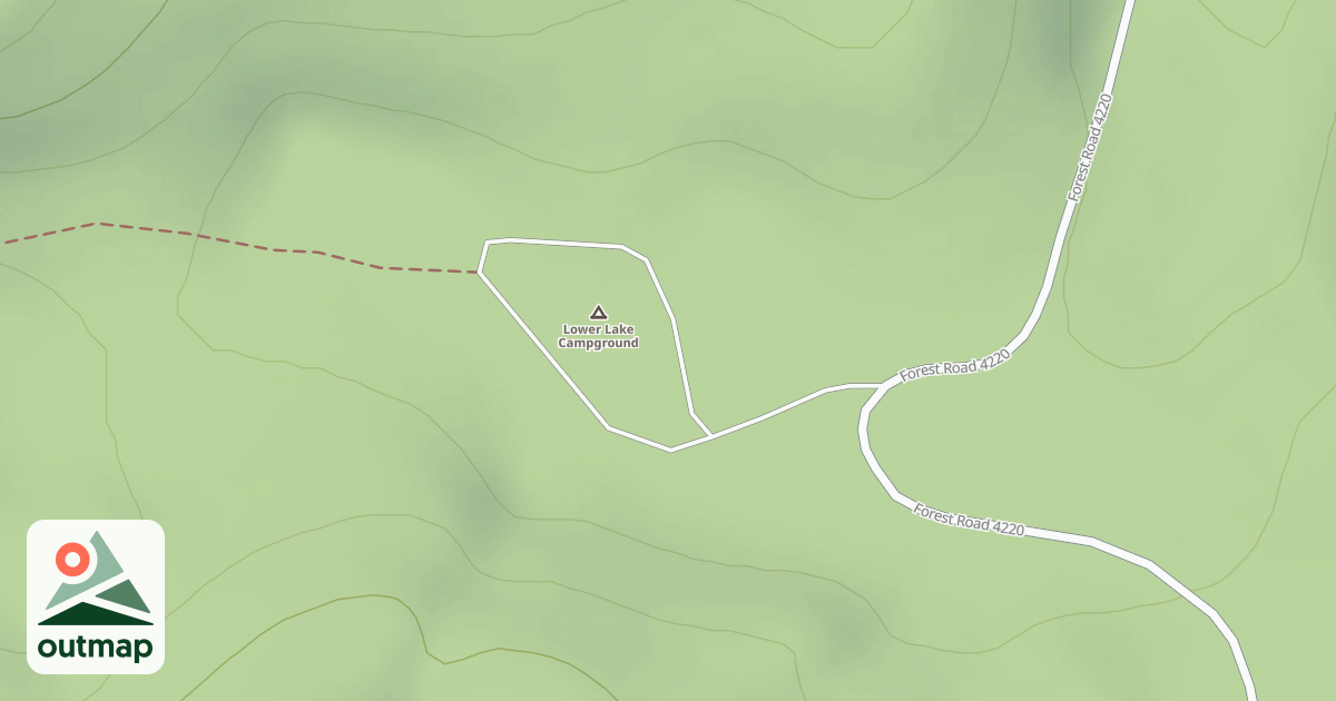 Map of LOWER LAKE CAMPGROUND