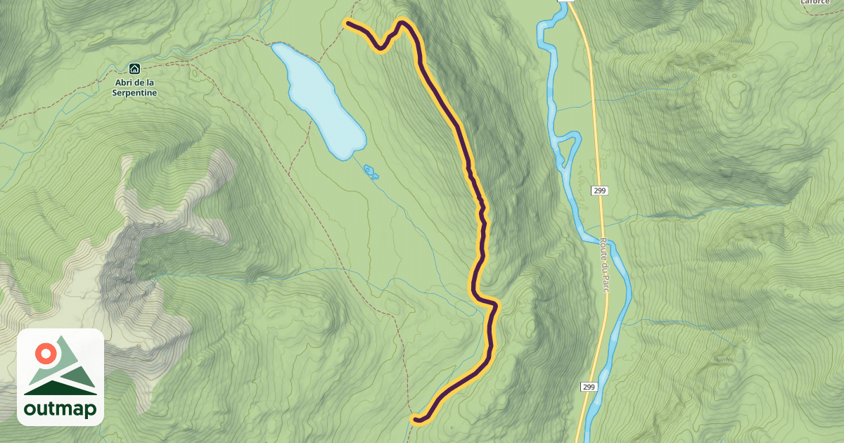 Map of Sentier du Mont-Olivine