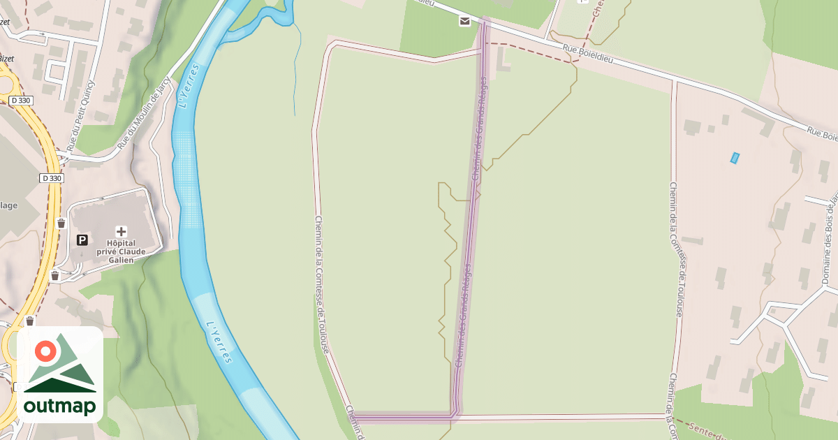Map of Chemin des Grands Réages