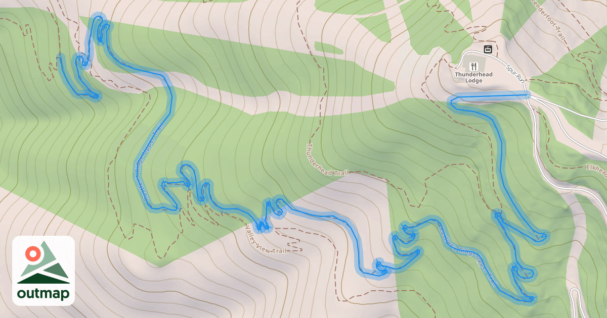 Map of Rustler's Ridge Upper Trail