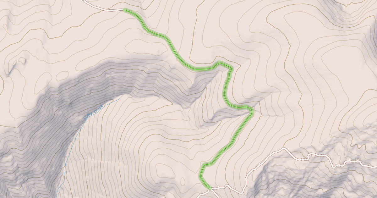 Map preview of Mica Mine Road
