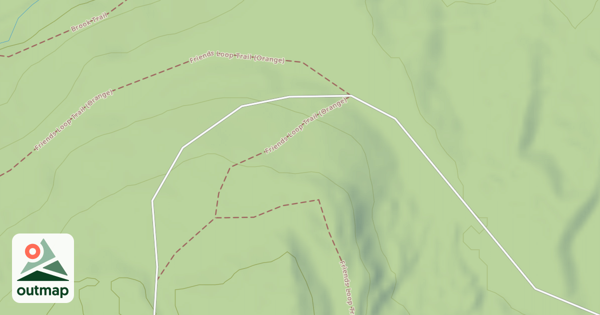 Map of Friends Loop Trail (Orange)