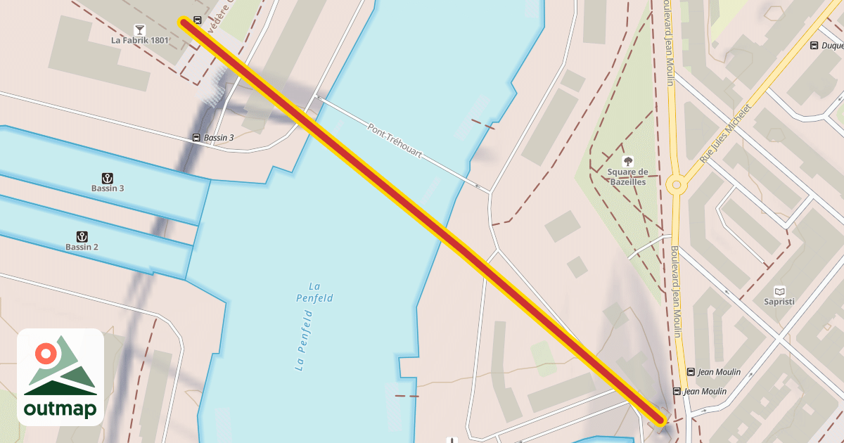 Map of Ligne C - Téléphérique de Brest
