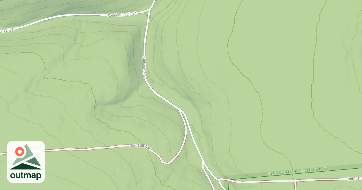Map of Tiadaghton State Forest Snowmobile Trails