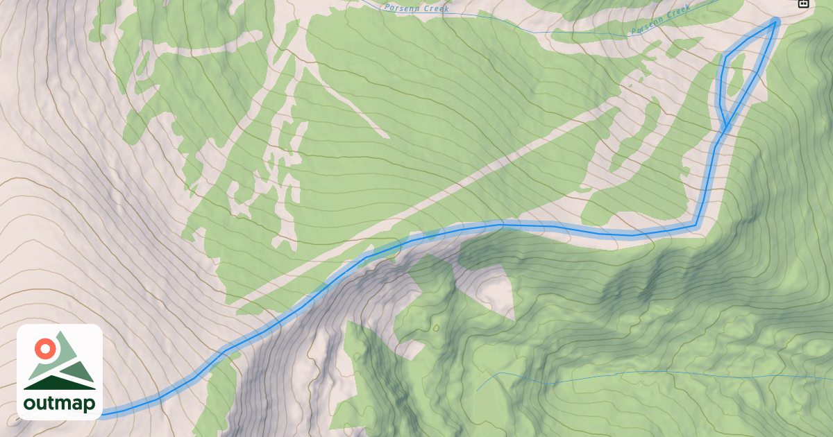 Map of Parry's Peek
