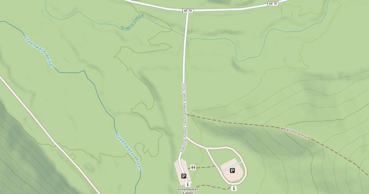 Map preview of GREENWATER LAKES TRAIL
