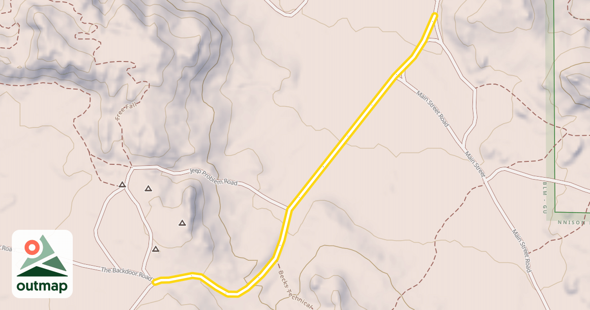Map of Hartman Rocks Drive