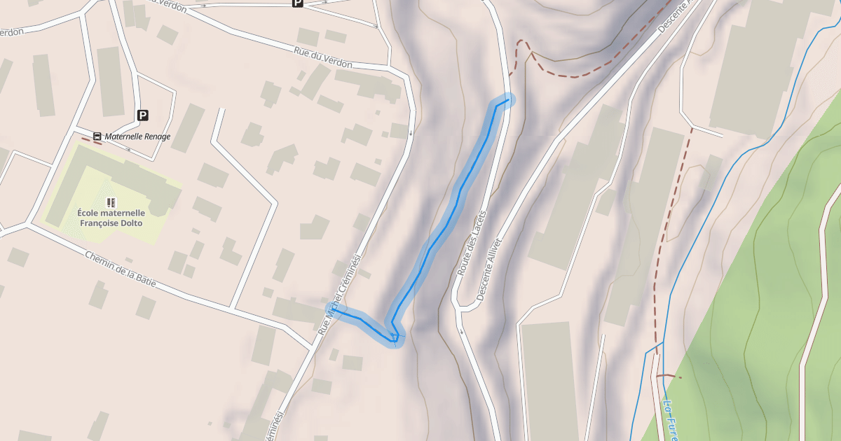 Map preview of Sentier des Jardins