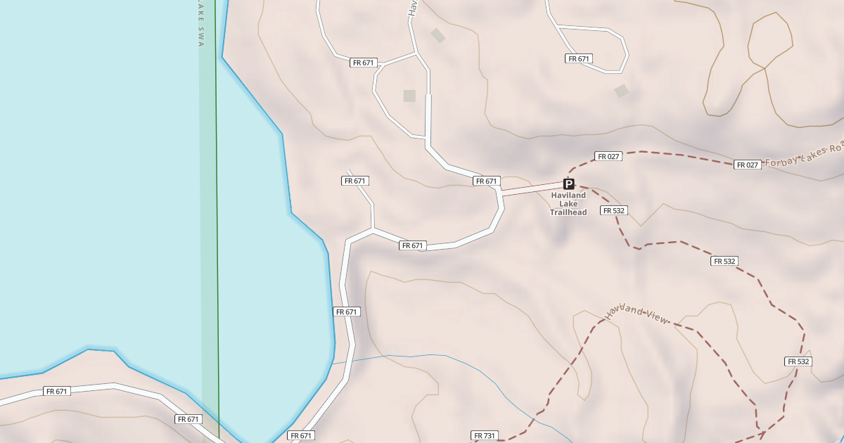 Map preview of HAVILAND LAKE