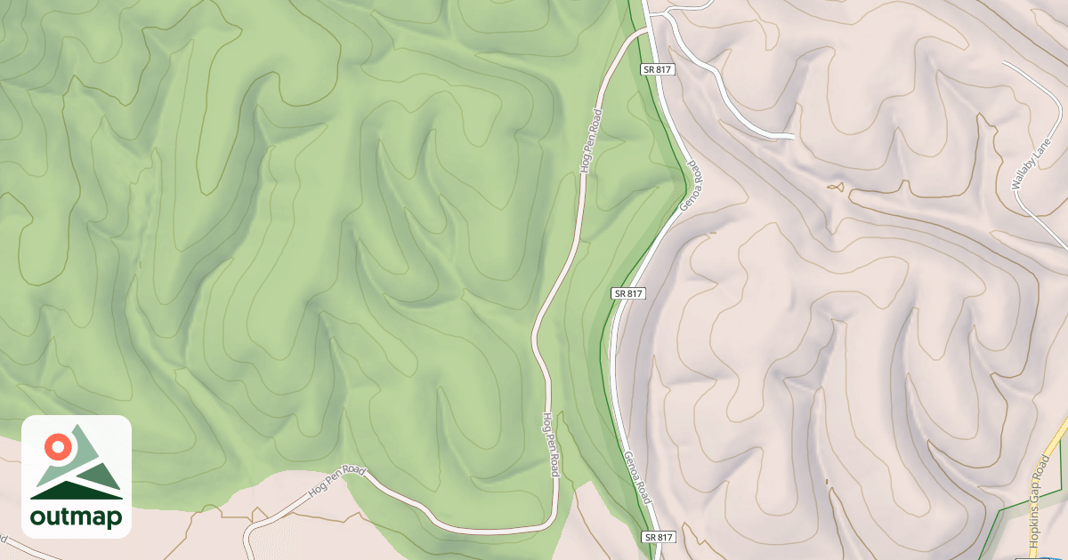 Map of SLATE LICK RUN