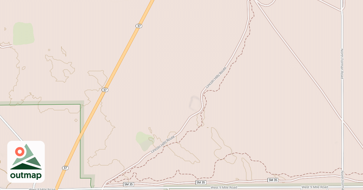 Map of Lincoln Hills Motorcycle Trail