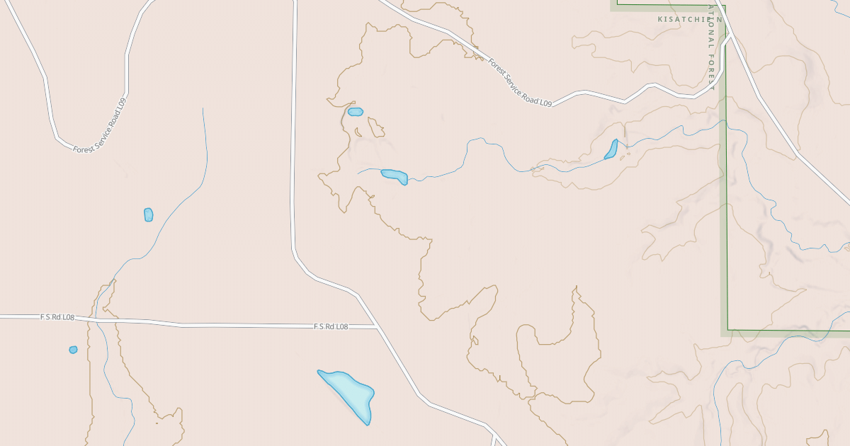 Map preview of USFS Motor Vehicle Use Map Roads {A37F973E-3E20-4669-9961-ED8DFE00205E}