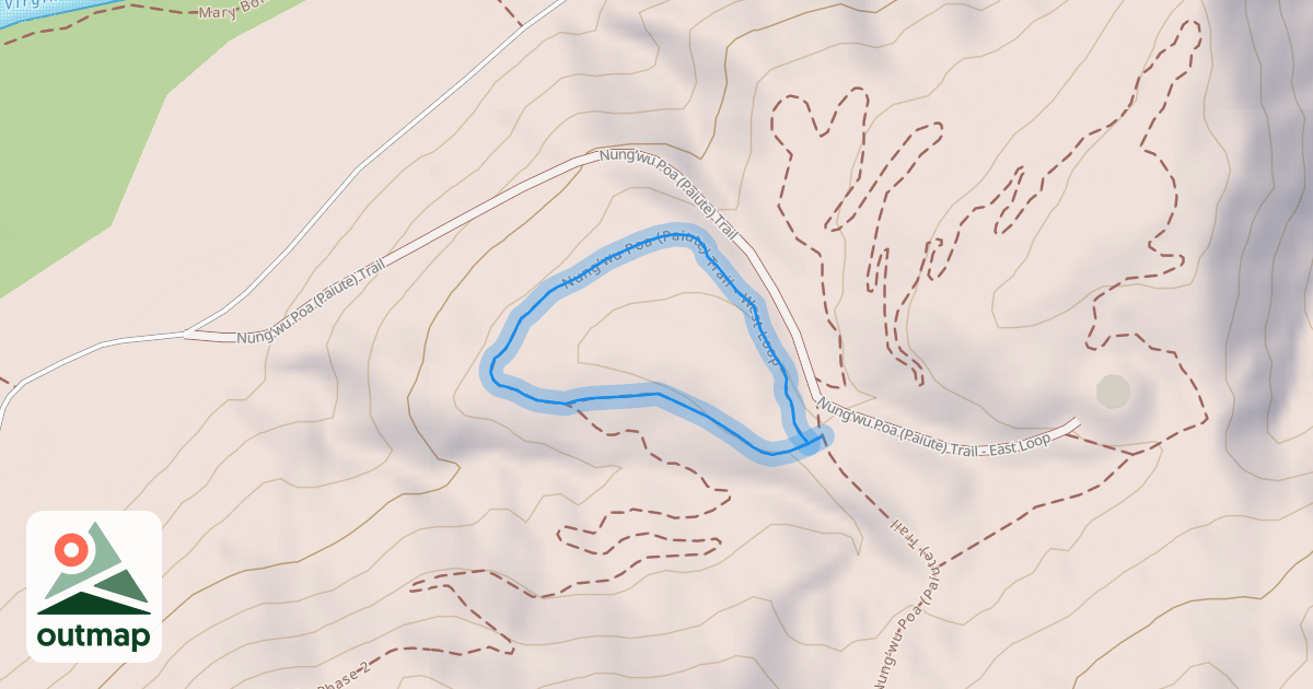 Map of Nung’wu Poa (Paiute) Trail - West Loop