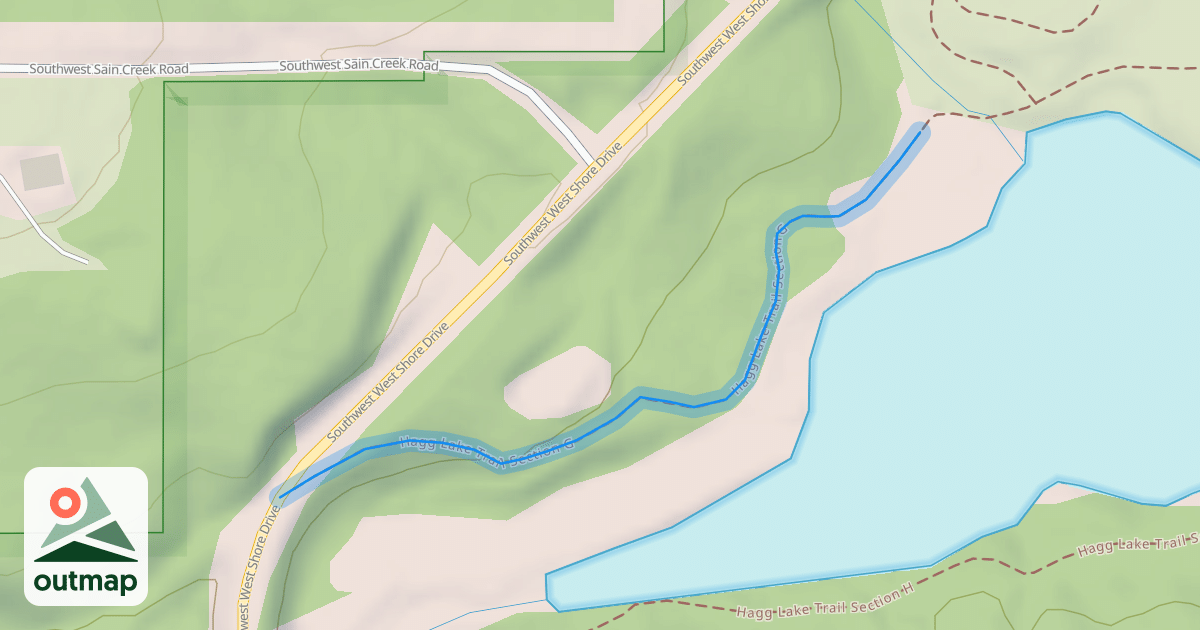 Map of Hagg Lake Trail Section G