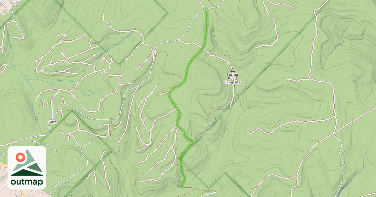 Map of Allegheny Snowmobile Loop Trail 1