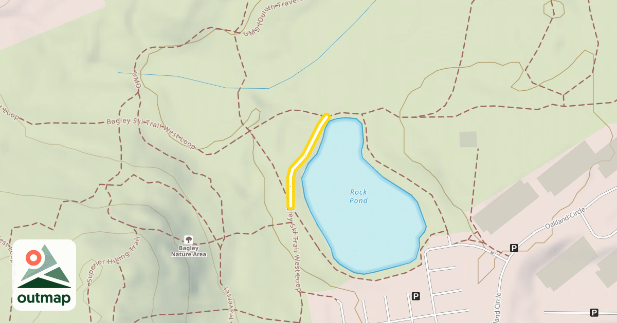 Map of Bagley Ski Trail West Loop