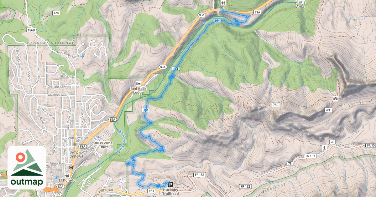Map of Huckaby Trail