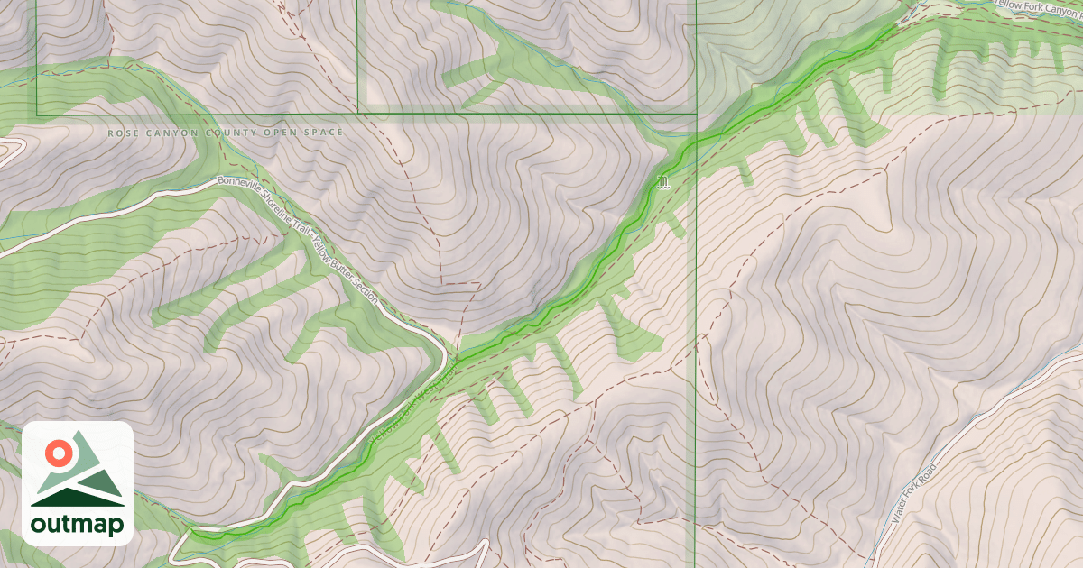 Map of Yellow Fork West Trail