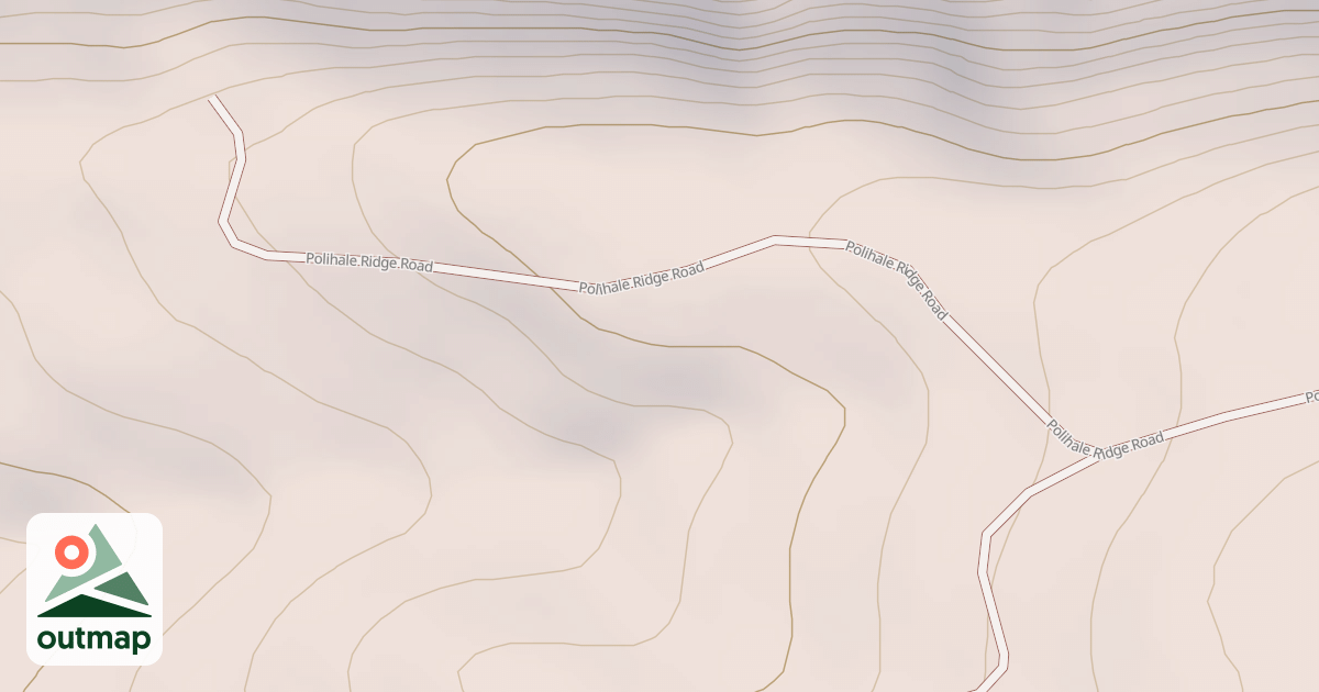 Map of Polihale Ridge Road