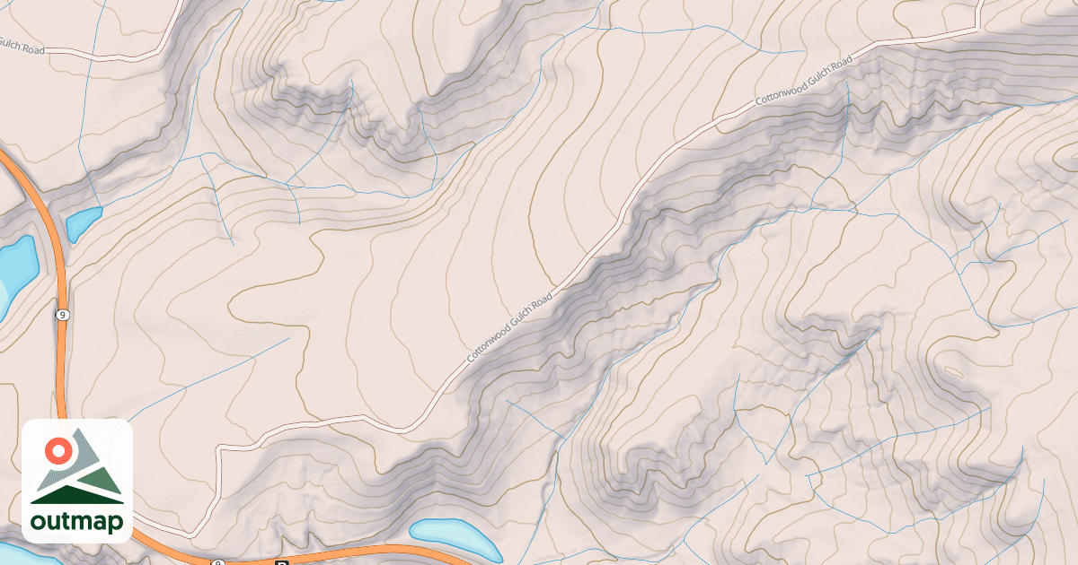 Map of COTTONWOOD GULCH