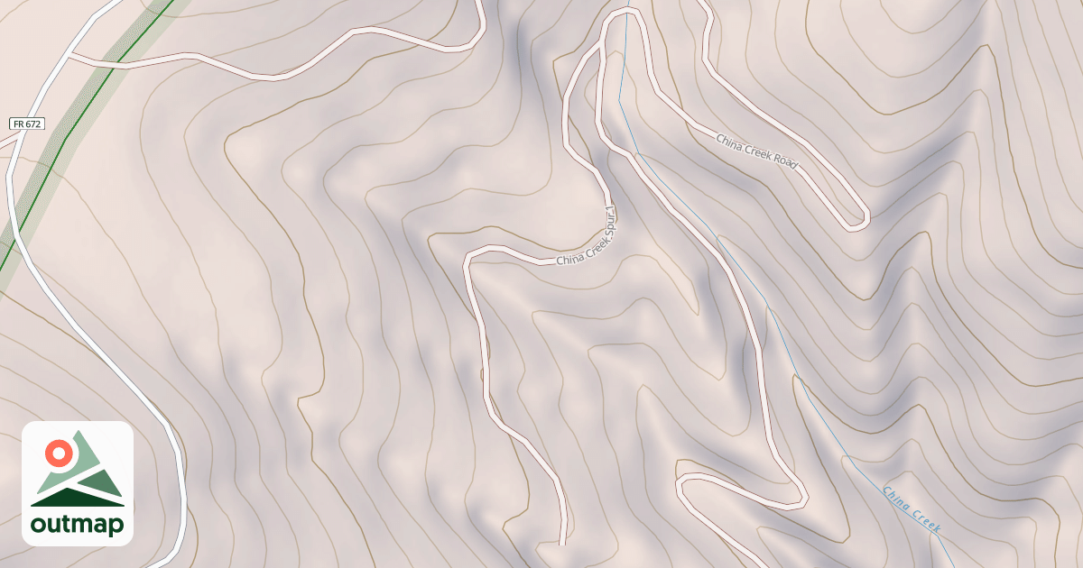 Map of CHINA CREEK SPUR 1