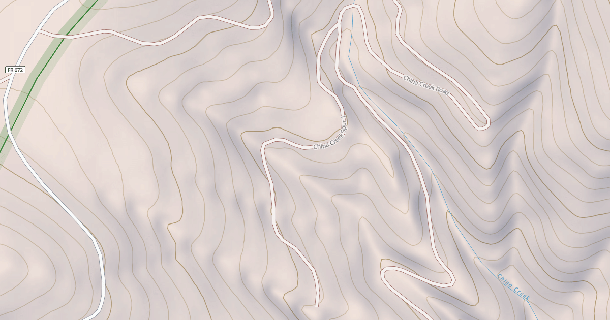 Map preview of CHINA CREEK SPUR 1