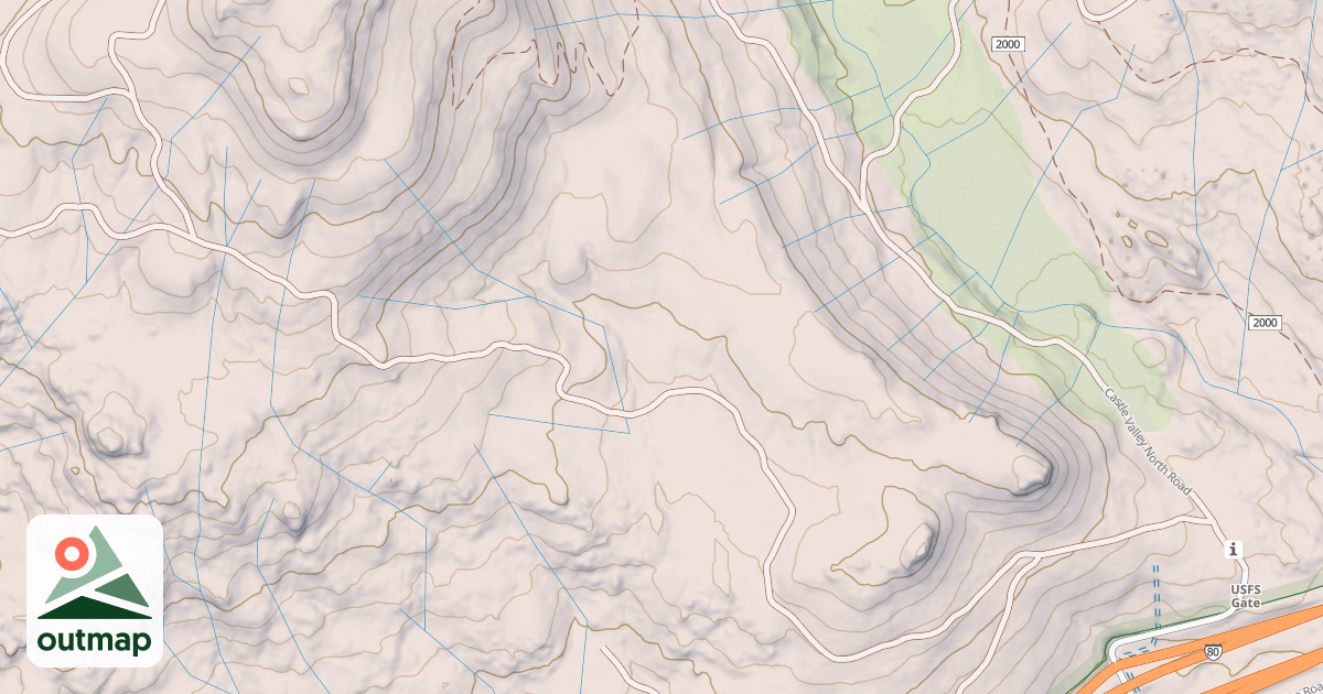 Map of Andesite West Ohv Trail