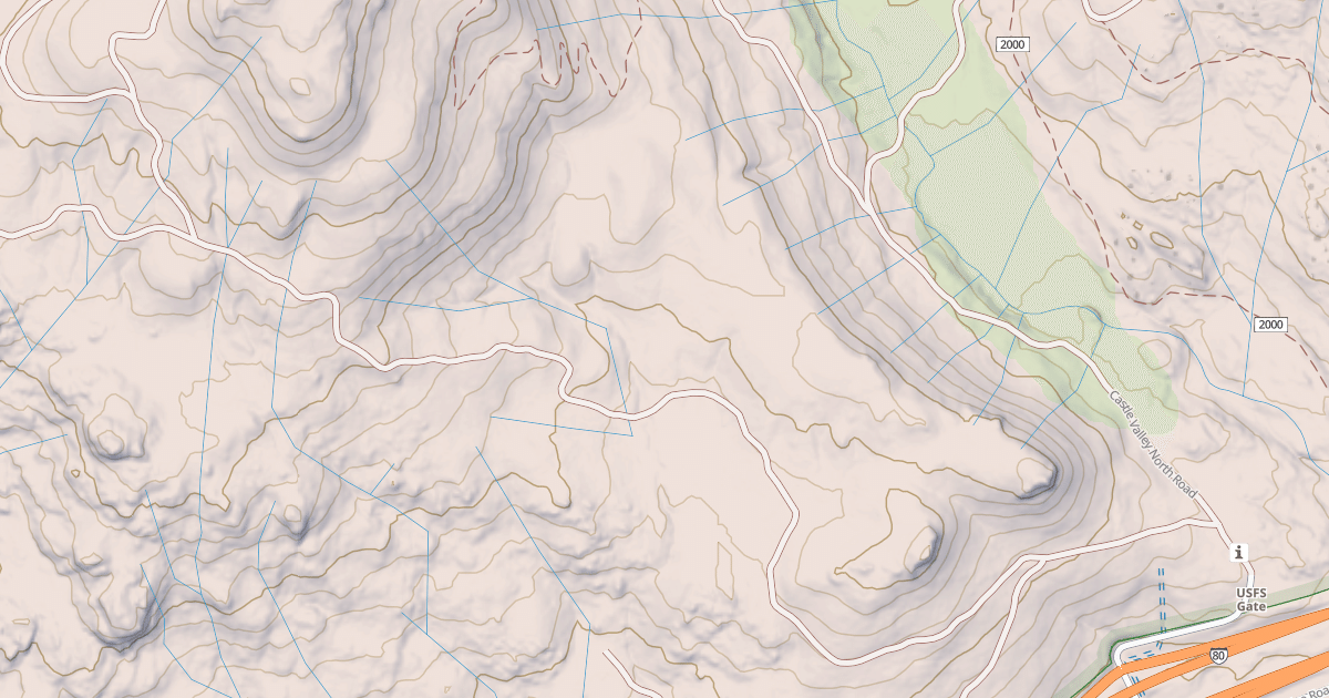 Map preview of Andesite West Ohv Trail