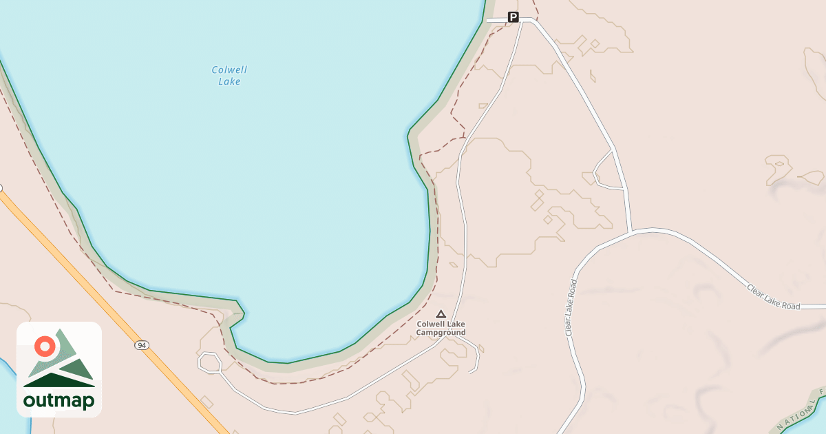 Map of COLWELL CAMPGROUND