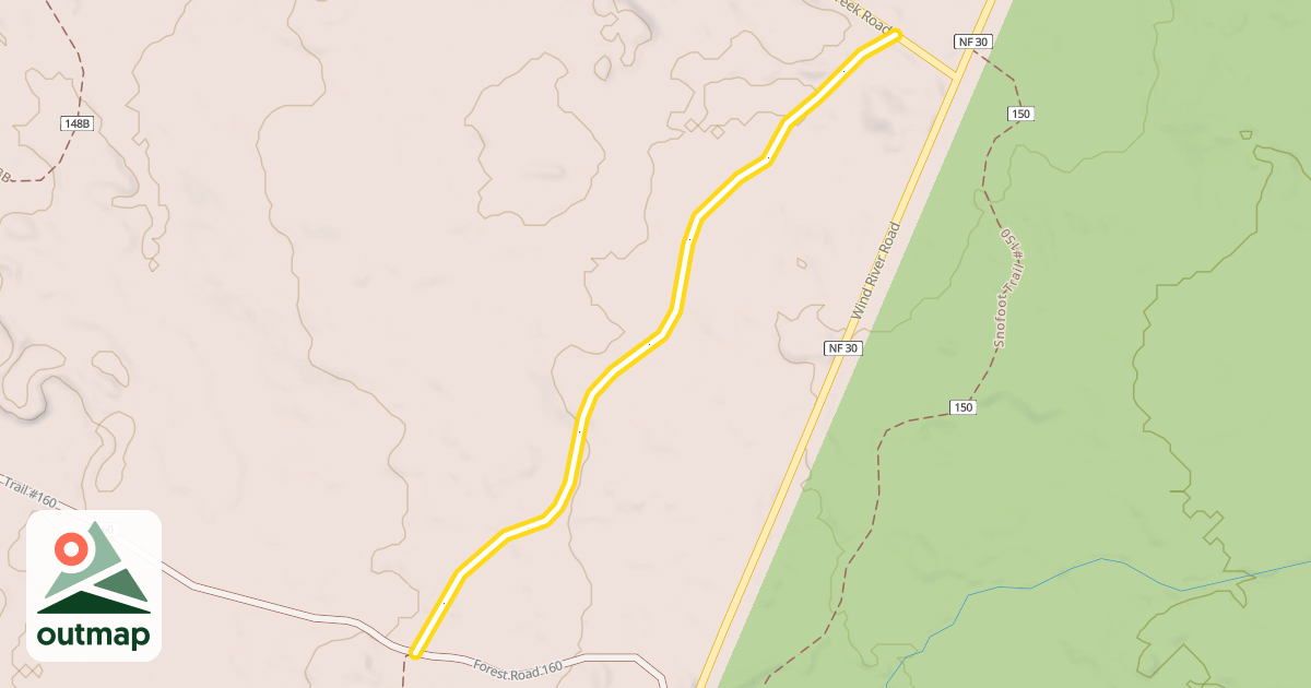 Map of Snofoot Trail #148C