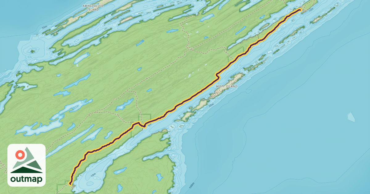 Map of Rock Harbor Trail
