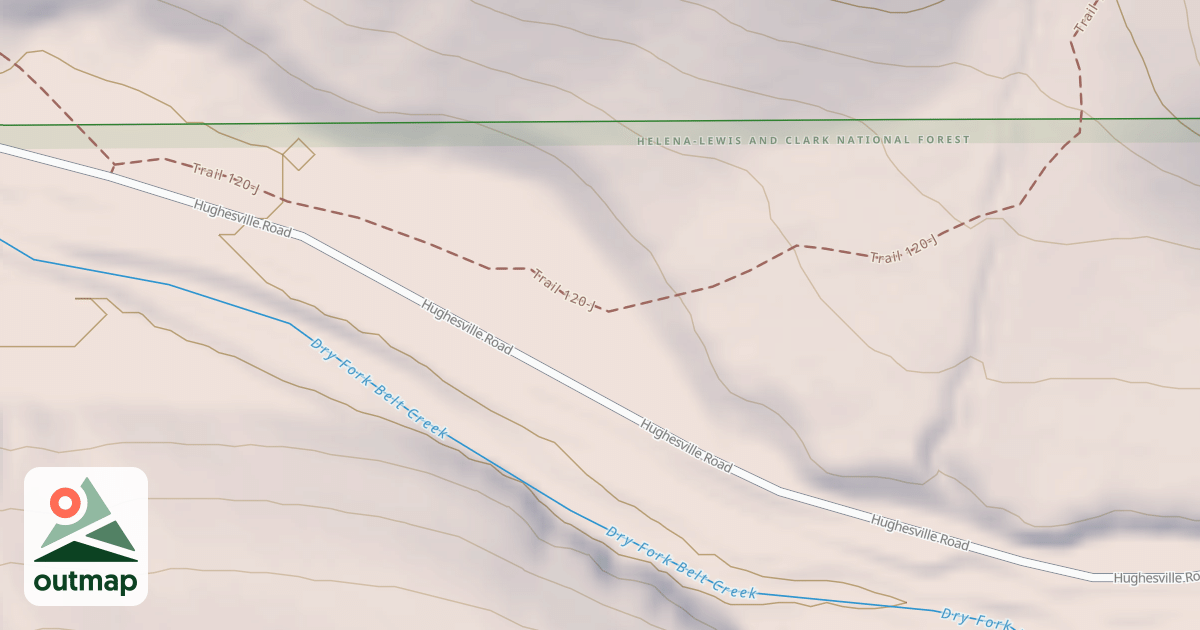Map of DRY FORK DISPERSED J
