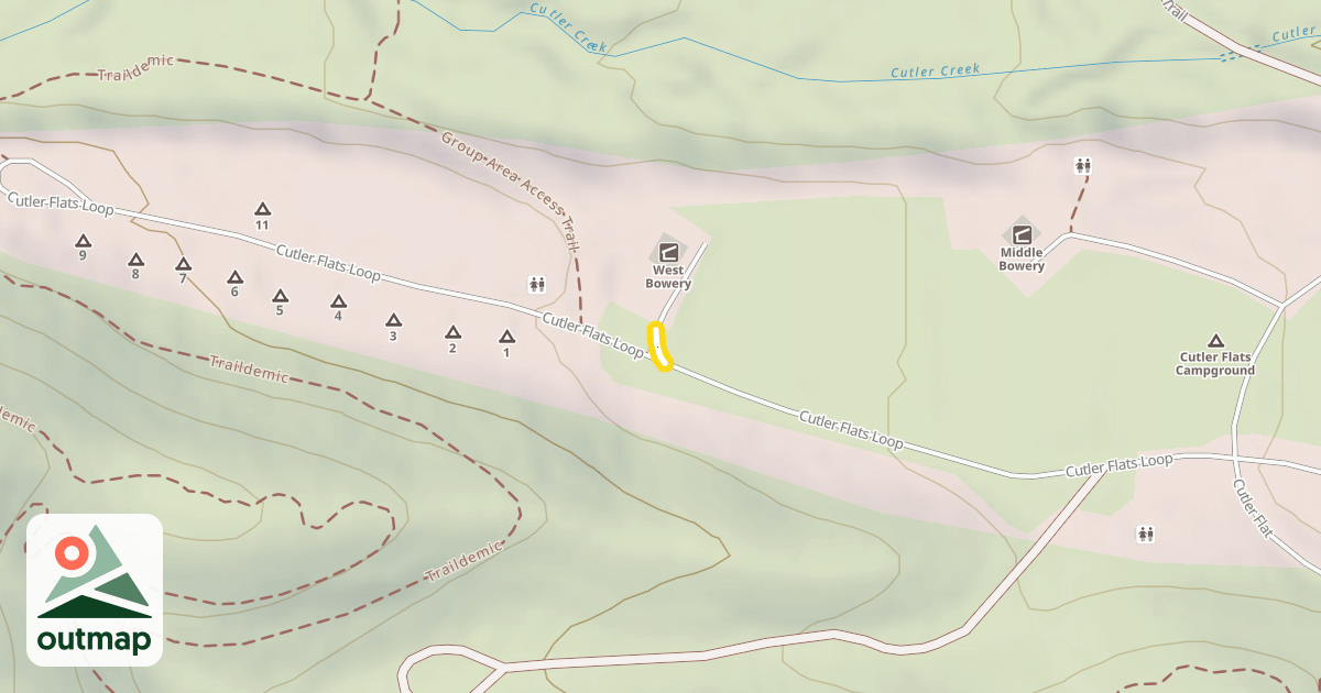 Map of Cutler Flat