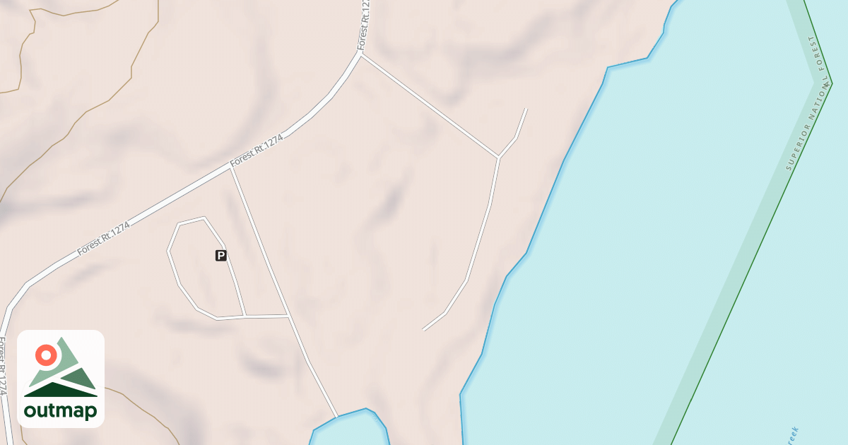 Map of CRESCENT LAKE CG SPUR A