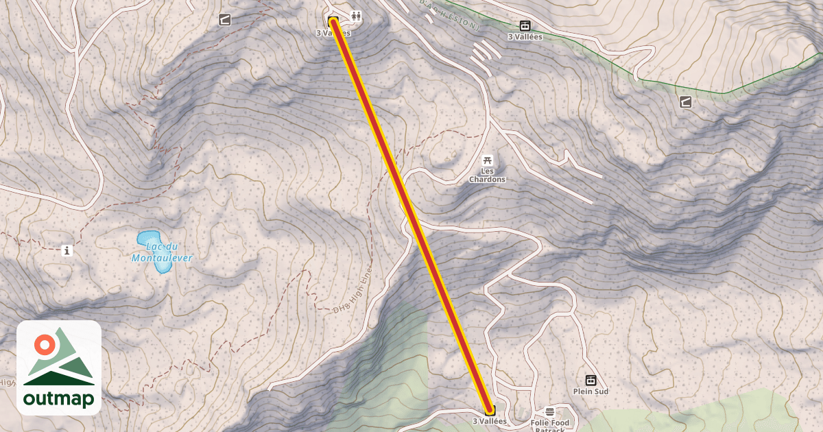 Map of Funitel 3 Vallées