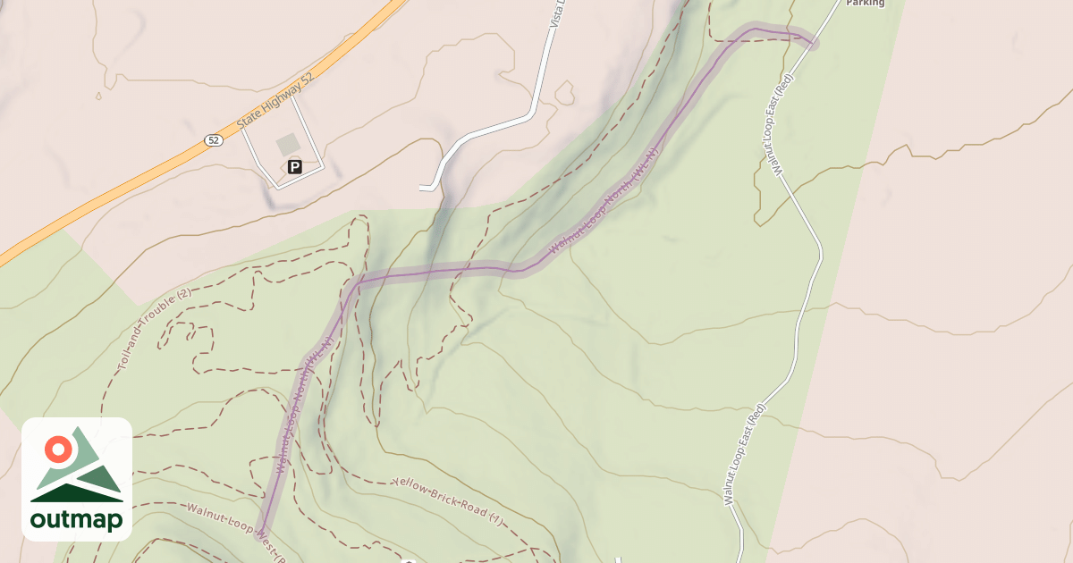 Map of Walnut Loop North (WL-N)